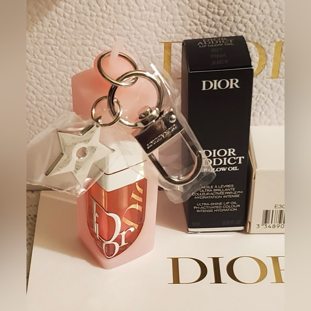 Dior Addict Bag Charm Holder and Keychain with Dior emblems~New~Limited Edition